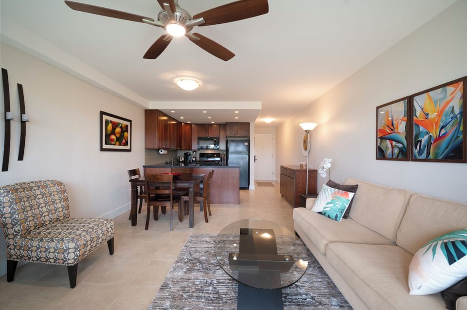 Your living room for unwinding after a long day at the beach
