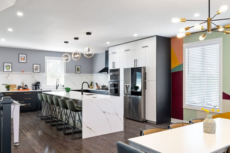 Kitchen with oversized island—ideal for cooking & gathering