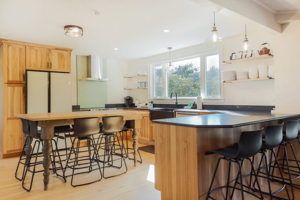 Beautiful first floor newly renovated open concept kitchen with new appliances and plenty of seating options