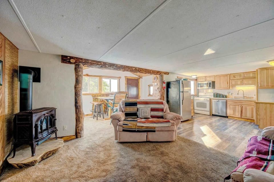 Soft light and comfortable seating create an easy place to settle in.