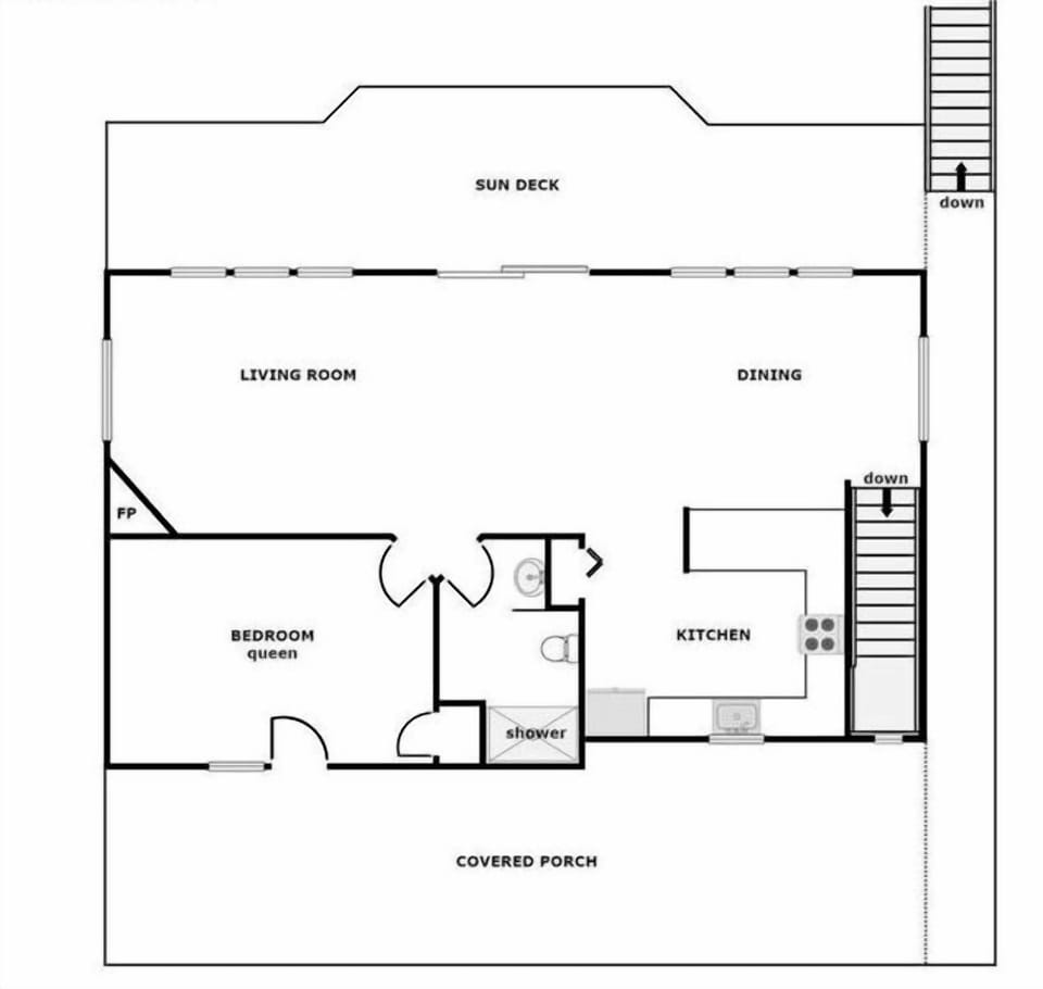 Double U Seas Floor Plan - Top Floor