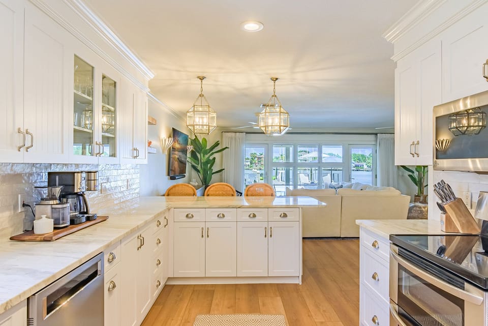 Open Kitchen with Stainless Steel Appliances