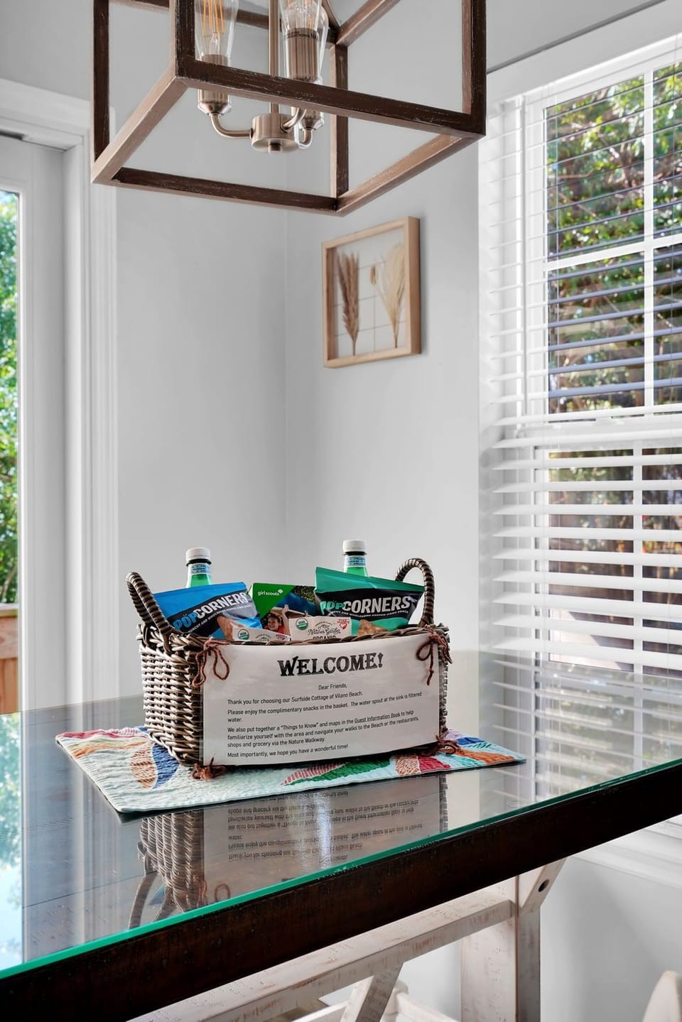 Complimentary snacks in our welcome basket provided 