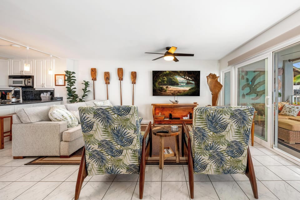 Hawaii vibe in living area