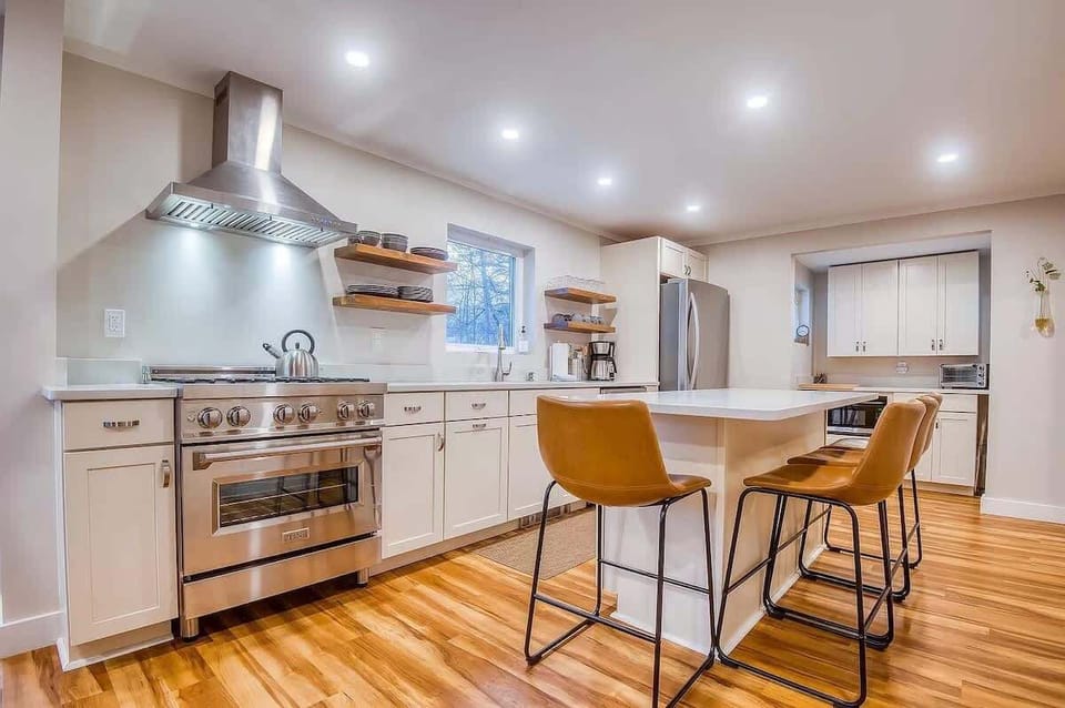 Fully equipped kitchen for cooking meals and gathering together