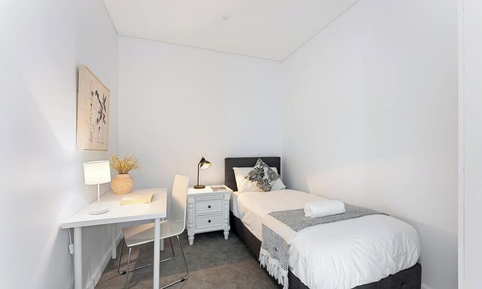 Peaceful bedroom designed for comfort and rest