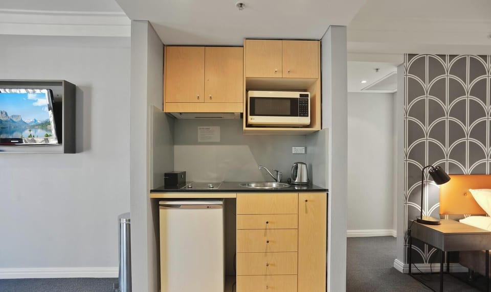 Convenient kitchen setup for short stays