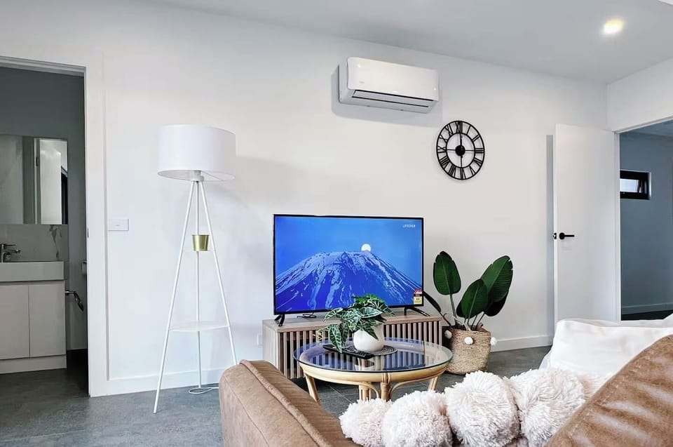 Comfortable sofa and TV