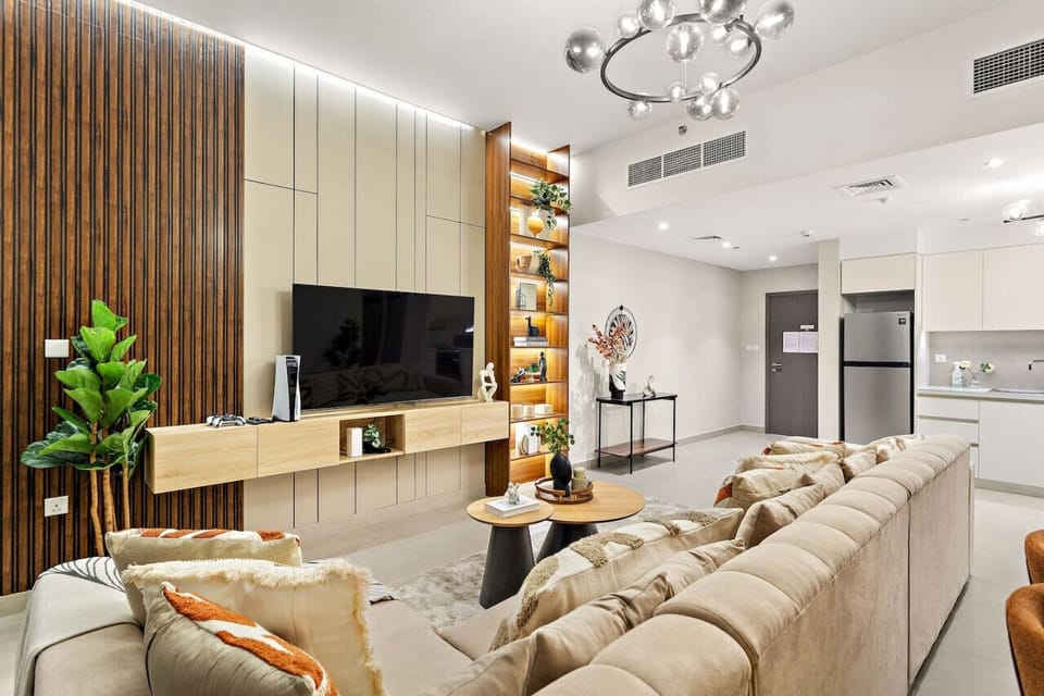 Living Room: Stylish space with modern decor, vibrant lighting, and a perfect ambiance for relaxation!