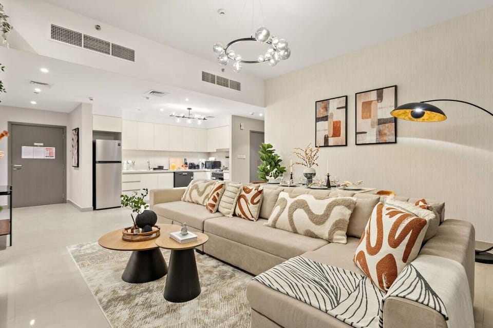 Living Room: Stylish space with modern decor, perfect for relaxing or entertaining friends!