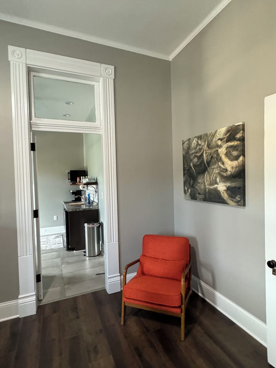 Bedroom #:  Just a comfy chair to take your shoes on and off.
