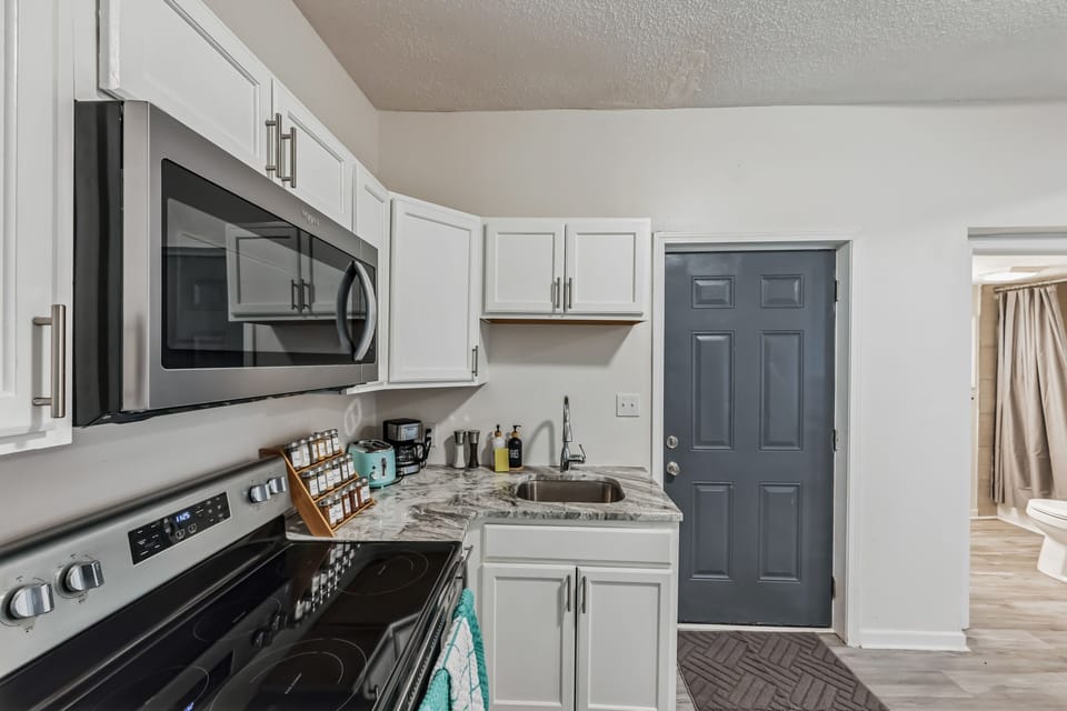 Indoors, Kitchen, Microwave, Oven, Sink