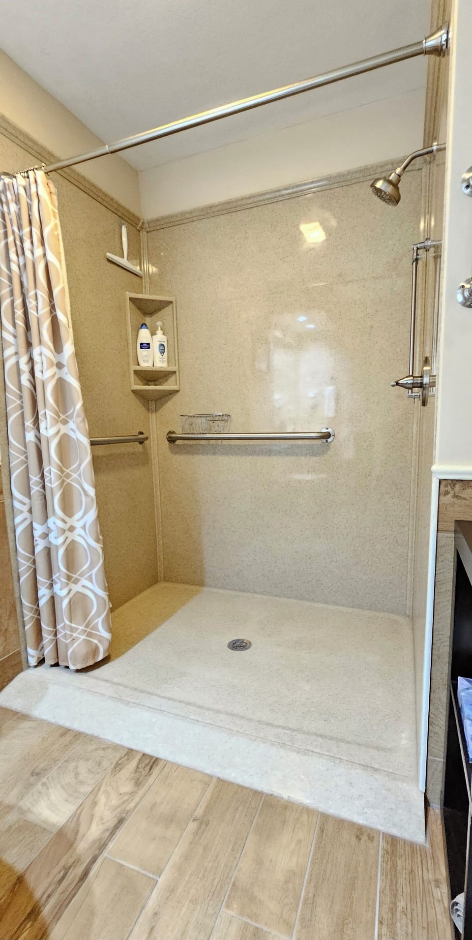 Luxurious spare bathroom with a gigantic, custom walk-in shower. Very relaxing!