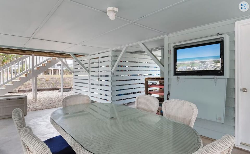 TV area under the house