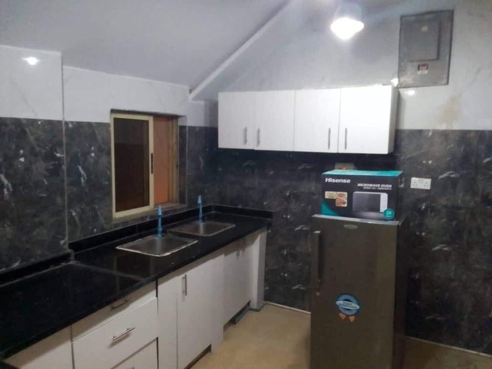 Apartment | Private kitchen | Fridge, microwave, oven, stovetop