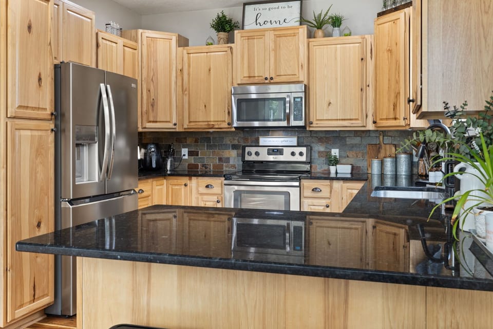 Kitchen- Fully stocked with all essentials, Nespresso machine, Keurig and more. 