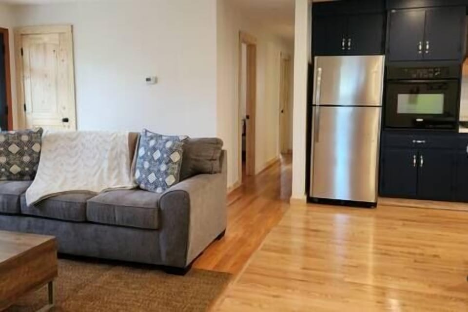 Living Room, Hallway, and Kitchen