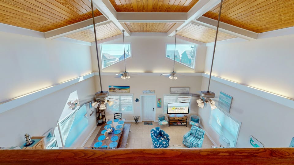 The neutral paint scheme and rich wood finishes reflect   the opulence of our home as an abundance of natural light filters throughout the space.