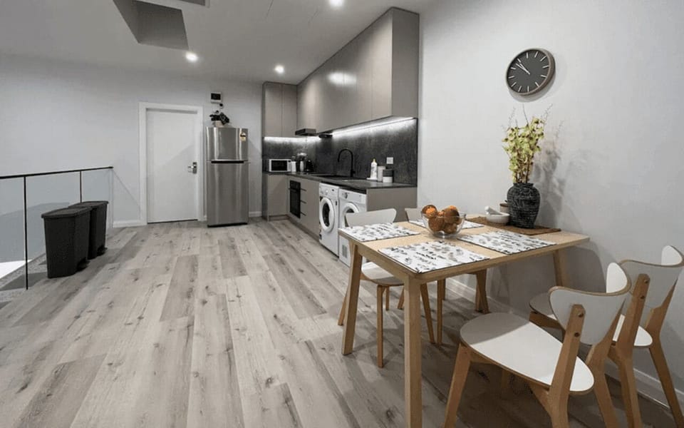 Shared fridge, microwave
