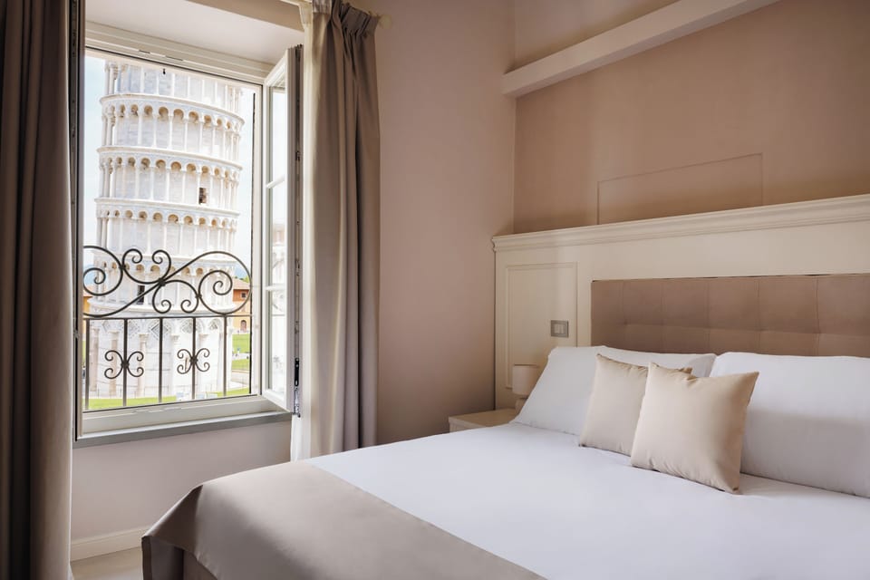 Panoramic Double Room, City View | Minibar, in-room safe, desk, laptop workspace