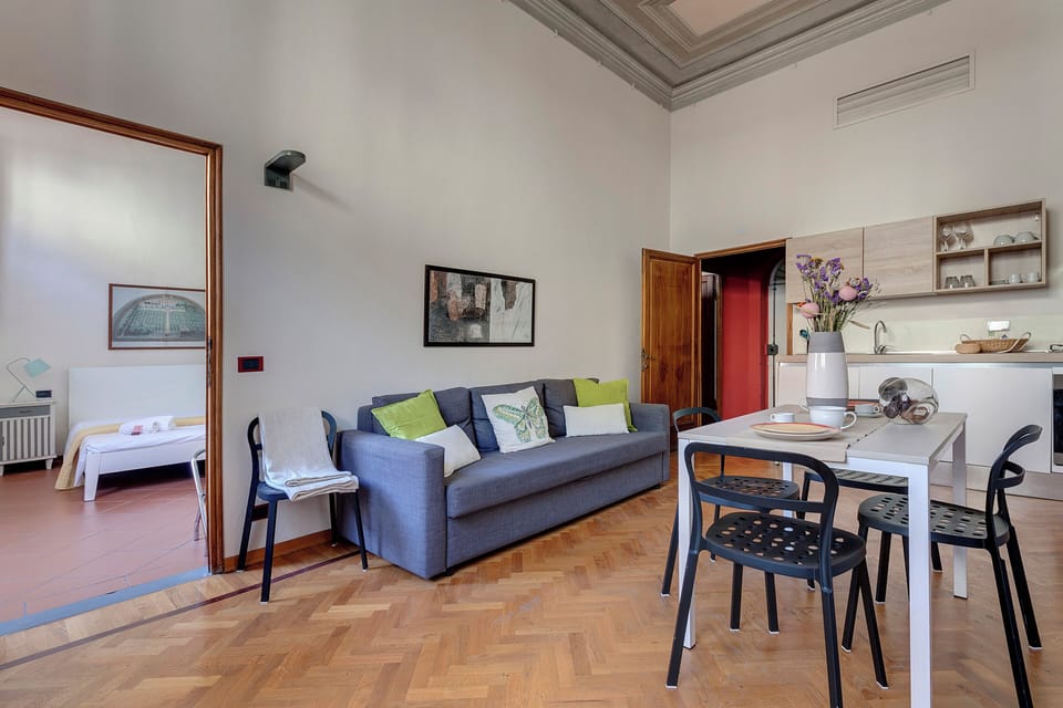 Apartment | Living area | 24-inch flat-screen TV with digital channels