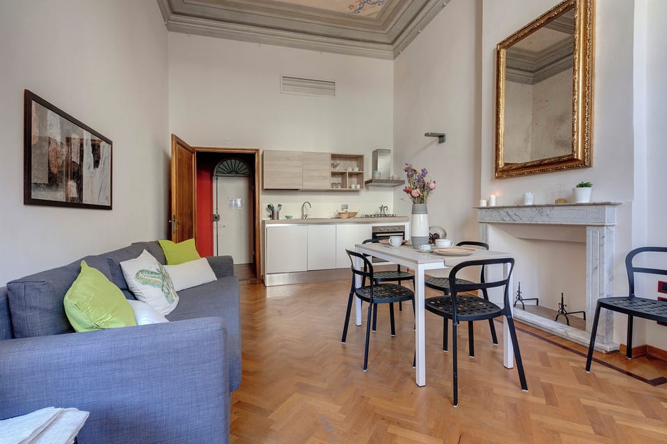 Apartment | Living area | 24-inch flat-screen TV with digital channels