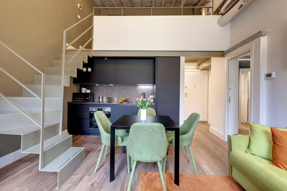 Apartment | Living area | 24-inch flat-screen TV with digital channels