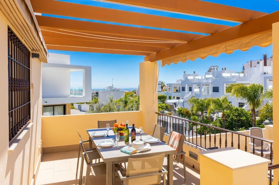 Terrace area with sea views