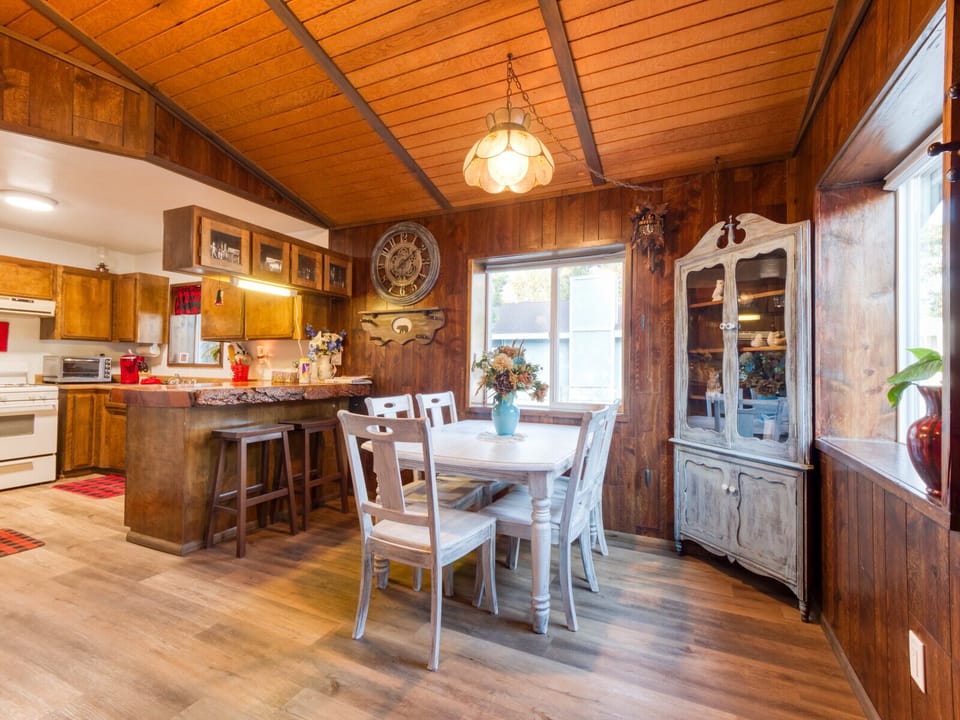 Dining area open to kitchen and living room