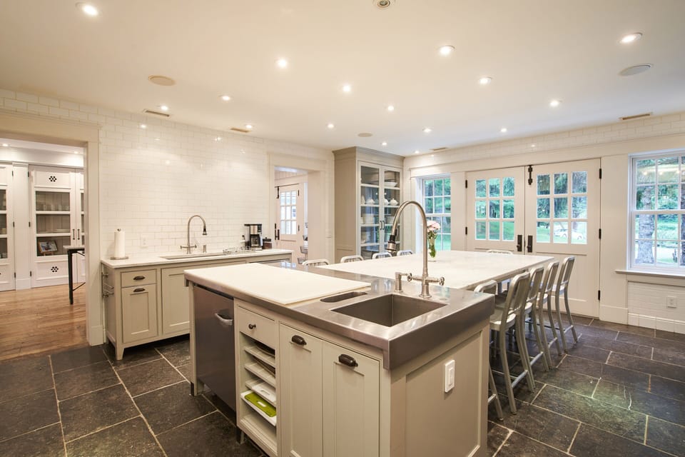 Plenty of Marble Counter Space and Two Sinks