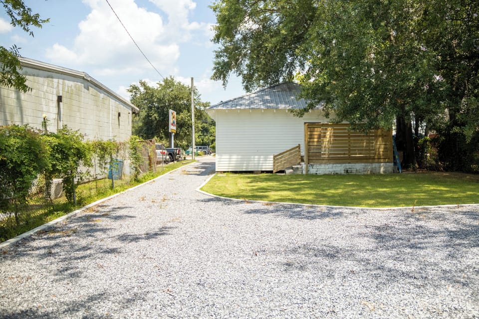 Off-street parking behind the home