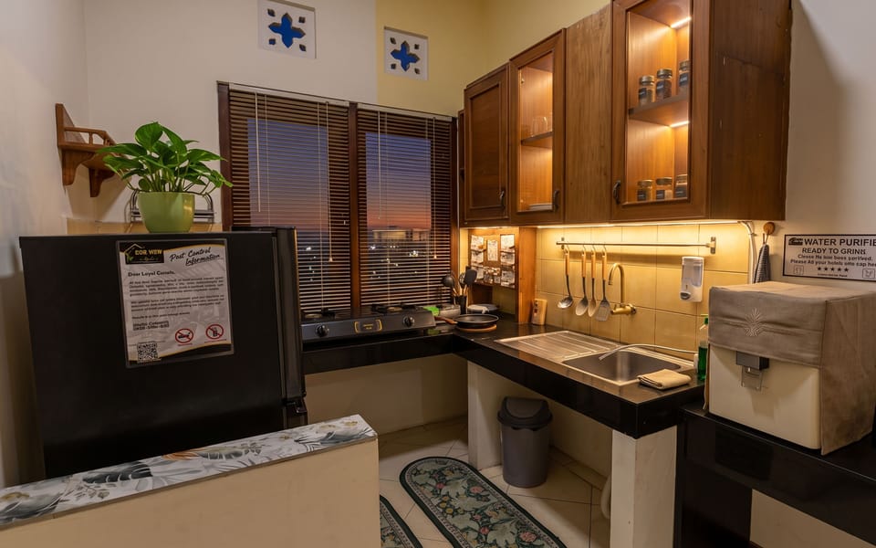 Apartment, Hill View | Private kitchen | Shared fridge, microwave, stovetop, dishwasher