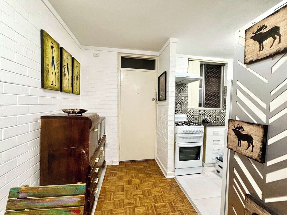 Front entrance and kitchen