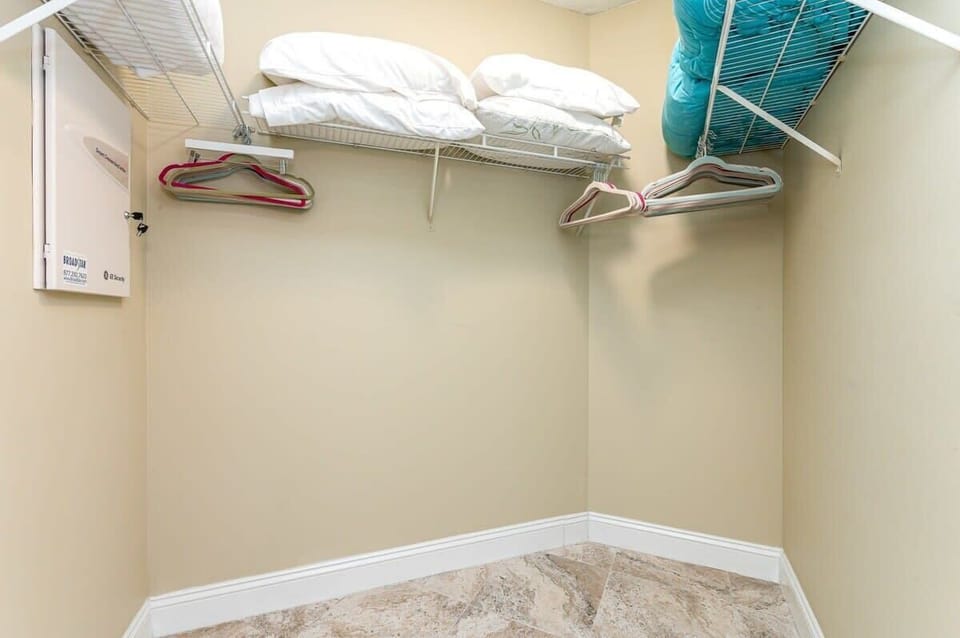 Spacious walk-in closet.