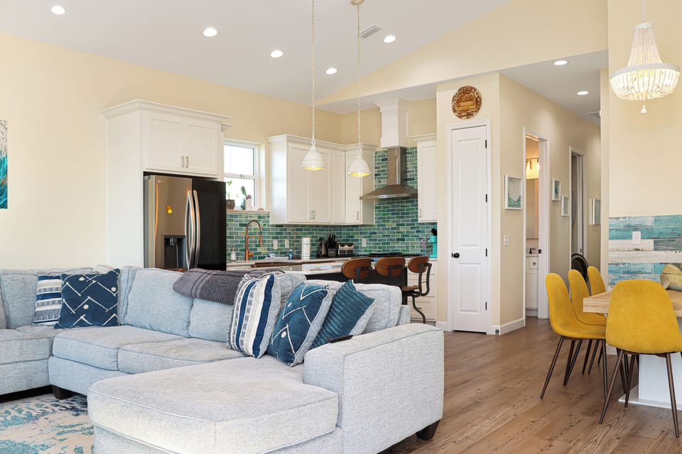 Living Room, Kitchen and Dining Area