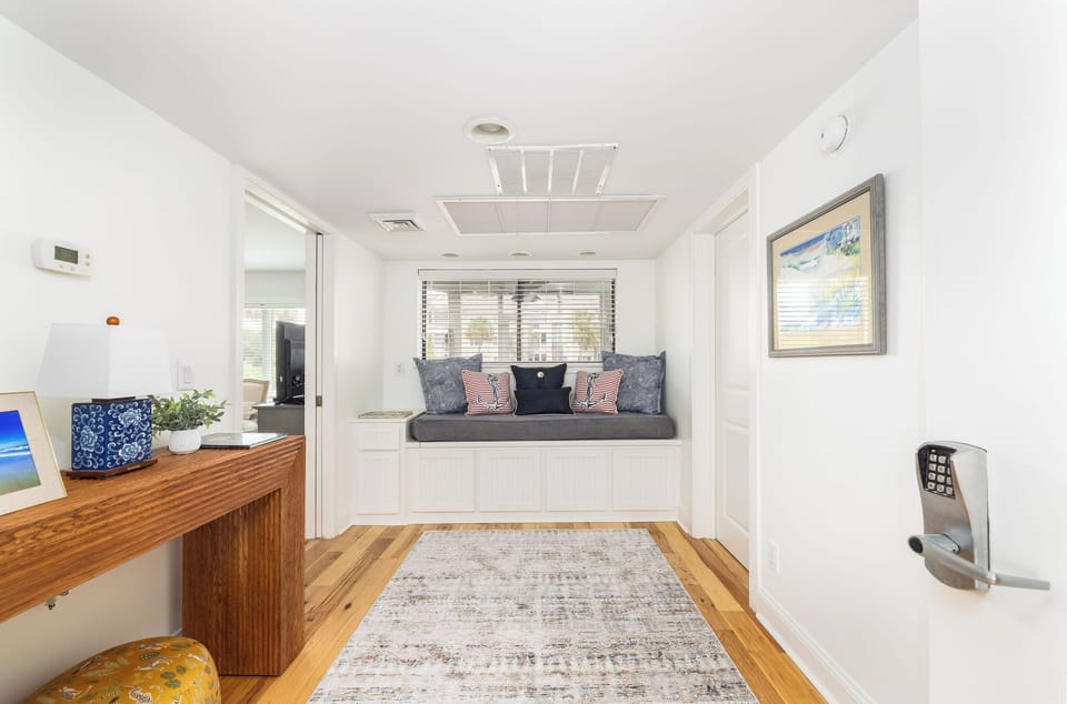 Step into Port O’ Call and enjoy coastal décor with cozy bench seating to relax.