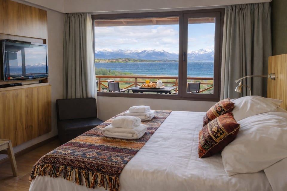 Bed,Mountain view,Lake view