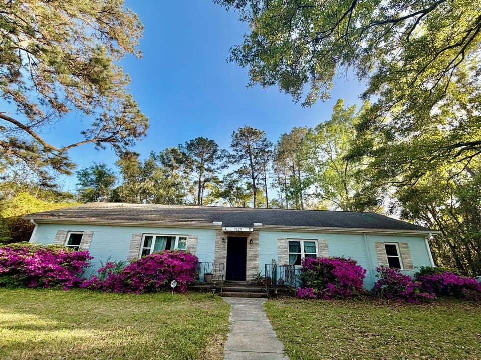 Exterior and front yard during azalea season! 🌺