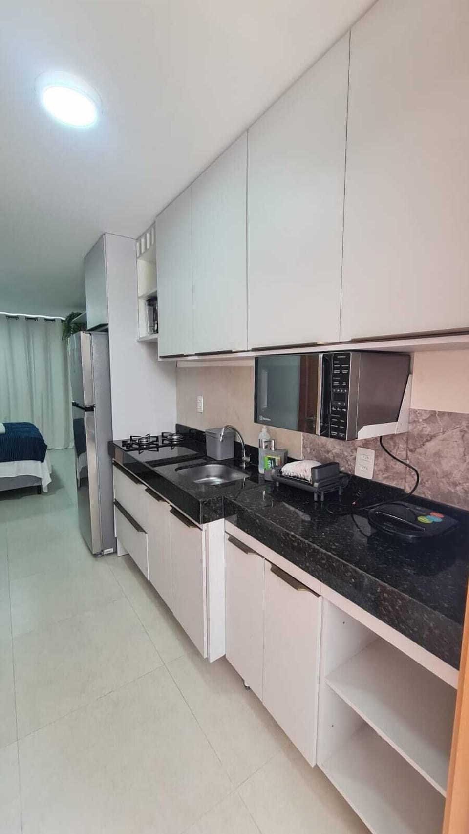 Superior Studio | Private kitchen | Fridge, microwave, stovetop, cookware/dishes/utensils