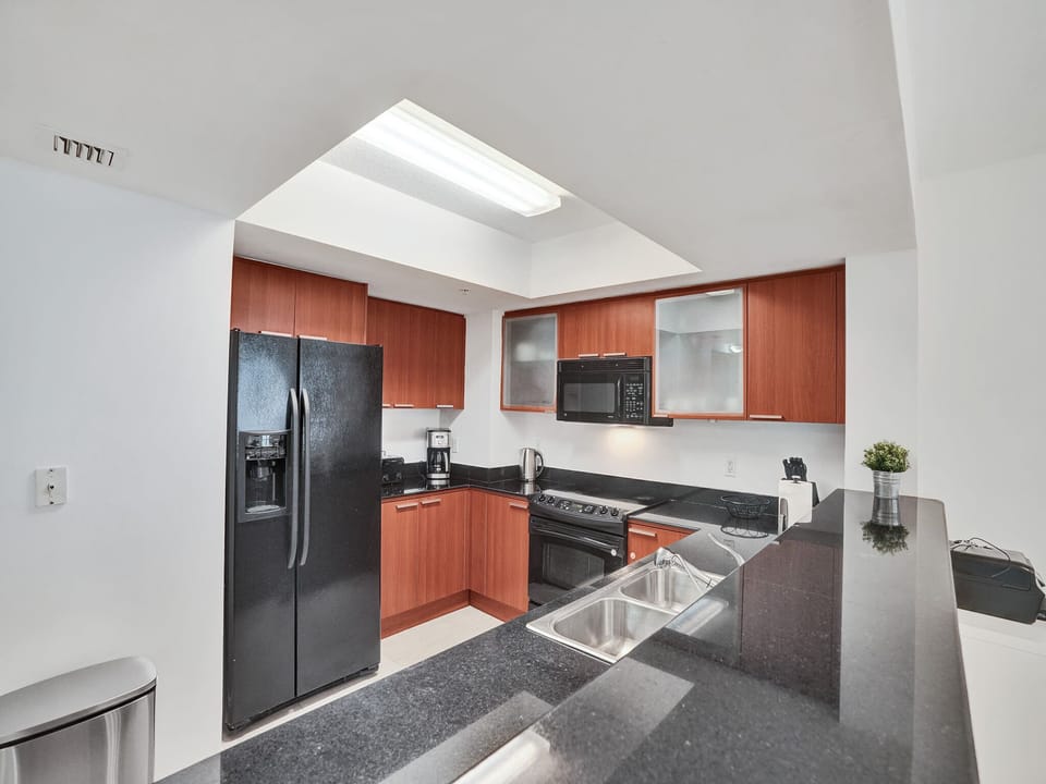 Fully equipped kitchen for all your cooking needs.
