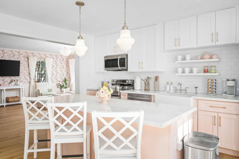 Ample room for those who love dining at the heart of the kitchen.