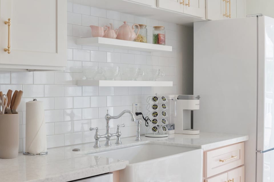 The heart of the home: a gorgeous, airy kitchen flooded with natural light.
