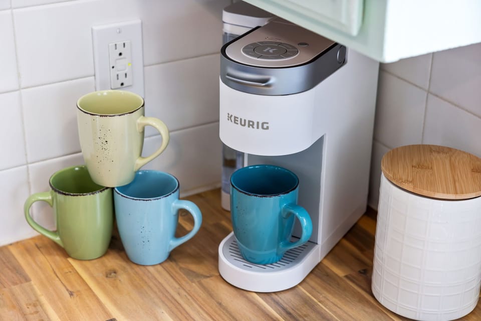 Dedicated coffee station in the kitchen