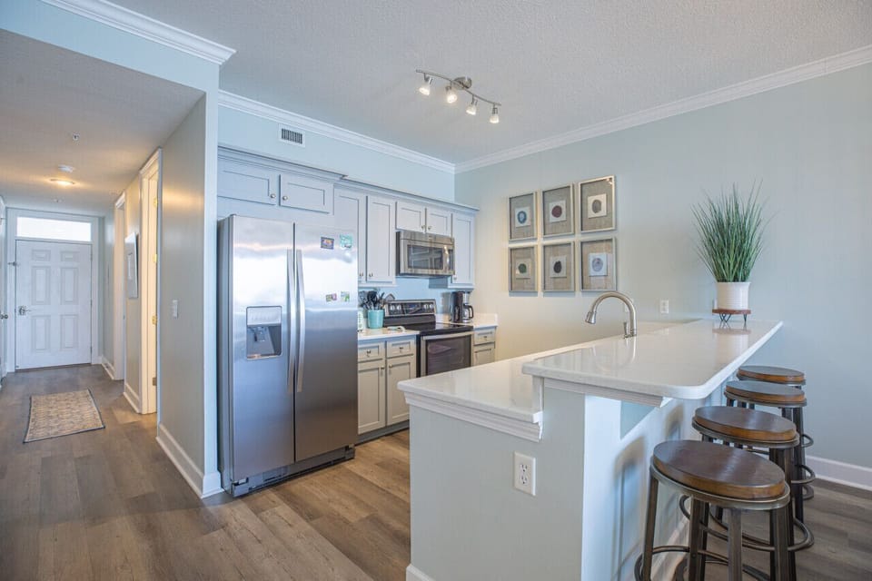 kitchen with updated stainless appliances