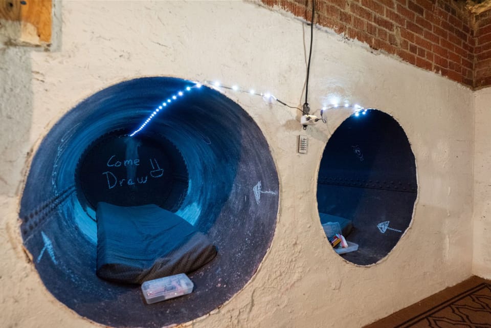 Childrens Chalk tunnel/play/camping beds