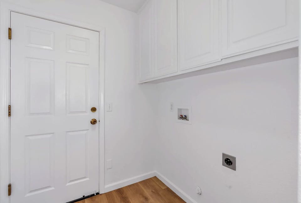 Additional storage space is available off the garage