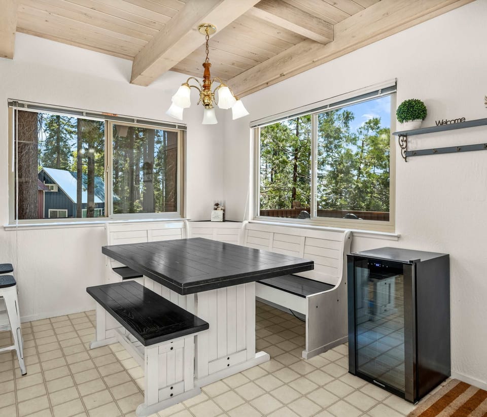 Picnic style dining room table