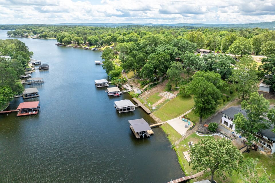 Drone Picture of the Property and Surrounding Lake