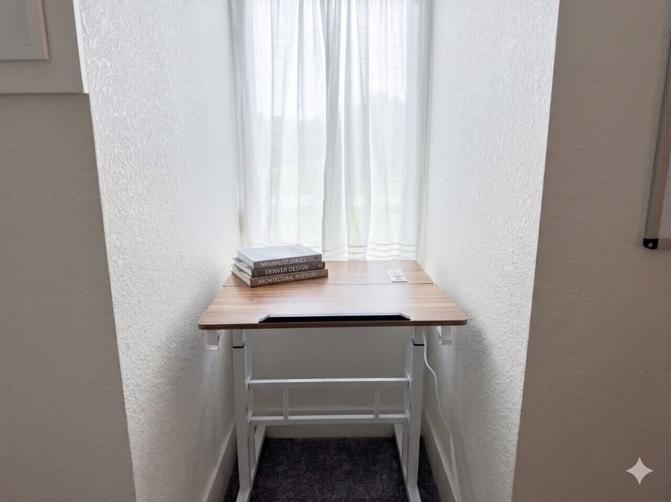 Dedicated desk workspace -- ideal for remote work in this Denver Highlands 2BR vacation rental