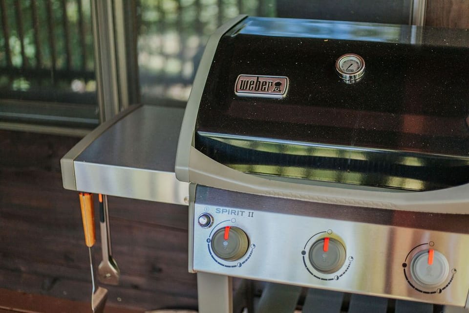 Enjoy the propane grill on the deck (propane not included)